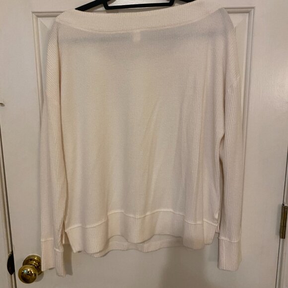 Antropologie Daily Practice Cream Sweater Size Med - Picture 3 of 5